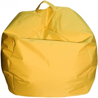 Dmora Pouf Ascia, Mehrzwecksessel, Sitzsack, Hockerhocker, Made in Italy, 65x65 h50 cm, Gelb