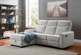 ATLANTIC home collection Ecksofa Gero L-Form, mit Relaxfunktion und Stauraum, mit Cord-Bezug