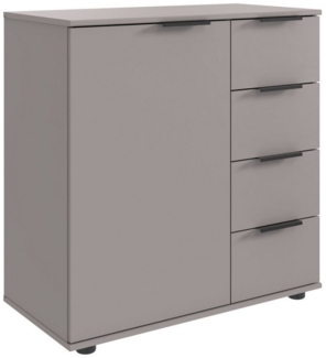Wimex Kommode 4 Schubladen, 1 Tür, in SAHARAGRAU - 81x83x41cm (BxHxT)