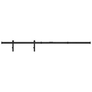 vidaXL Mini Schiebetürbeschlag Set für Schranktüren Carbonstahl 122 cm 148016