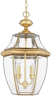 Elstead Lighting Newbury 2 Light Large Chain Lantern Pendelleuchte IP23 messing