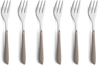 Kuppels PRISMA Kuchengabel Set 6-teilig kakao mattiert