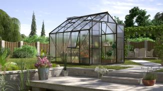 Vitavia Gewächshaus "Jupiter 8300", schwarz, 8,3 m²,6 mm HKP