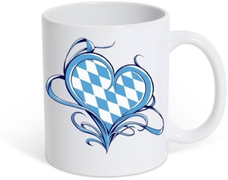 Youth Designz Tasse Bayern Herz Love Kaffeetasse Geschenk, Keramik, mit trendigem Print