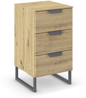 Nachtkommode >Aditio Box< in Eiche Artisan Dekor - 40 x 72 x 44 (BxHxT)