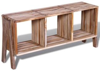 TV-Schrank mit 3 Fächern Stapelbar Altholz Teak 241718