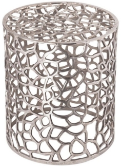 Beistelltisch Metall Dekotisch ø 40x46 cm rund Agadir silber