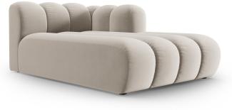 Micadoni Chaise Longue Lupine 2-Sitzer Rechts Samtstoff Beige