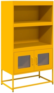 vidaXL Highboard Senfgelb 68x39x123 cm Stahl 853371