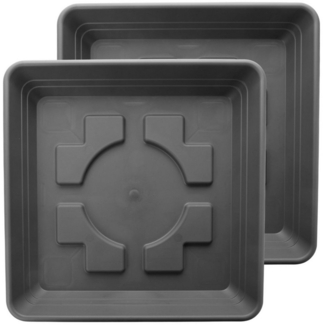 Centi Pflanzkübel Untersetzer groß für Pflanzkübel anthrazit 2er-Set (2er-Set)