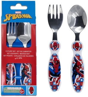 Spiderman Kinderbesteck Kinder Besteck-Set Marvel Spider-Man 2-teilig Gabel und Löffel (2-tlg)