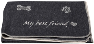 DAVID FUSSENEGGER Tierdecke Hundedecke 'my best friend/Knochen allover'
