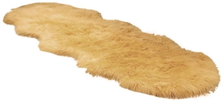 OKWISH Hochflor-Teppich Wohnzimmerteppich Kunstfellteppich Modern Deko Teppich, Shaggy, 60*180 CM, für Wohnzimmer Schlafzimmer Geschenkidee