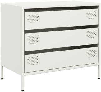 vidaXL Sideboard Weiß 68x39x58,5 cm Kaltgewalzter Stahl 851297