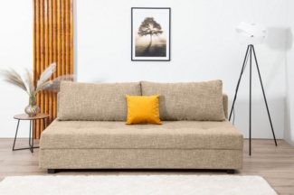 COLLECTION AB Schlafsofa DARIA inklusive Schlafunktion und Bettkasten, Schlafsofa,Bettfunktion,Bettkasten,inklusive Rückenkissen,Federkern