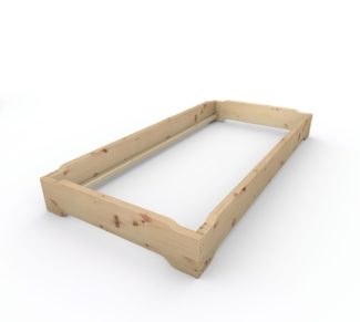 Stapelbett Holzbett (Zirbe) "Gäste-Edi" 90 x 200 cm 23 cm Zirbenbett Gästebett