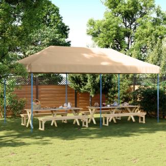 vidaXL Partyzelt Faltbar Pop-Up Beige 580x292x315 cm 4004935