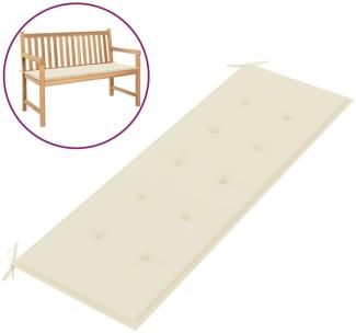 vidaXL Gartenbank-Auflage Creme 150x50x3 cm Oxford-Gewebe 43199