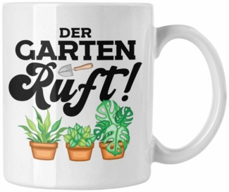 Trendation Tasse Trendation - Gärtner Tasse Geschenk Oma Opa Der Grarten Ruft Hobbygärt