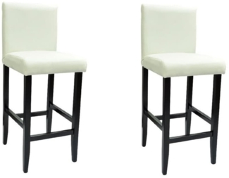 vidaXL Barhocker 2 Stk. Weiß Kunstleder [240073]