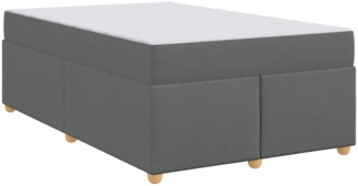 vidaXL Bettgestell mit Matratze Dunkelgrau 120 x 200 cm Stoff 3399350