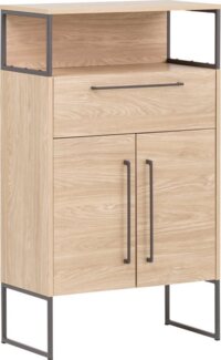 SCHILDMEYER Seitenschrank Badezimmerschrank Limone Eiche hell 65,2x112,5 cm