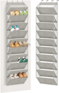 Coonoor Hängeregal Schuh-Organizer mit großen, tiefen Taschen, Hängeregal Schuhhalter, für schmale Türen