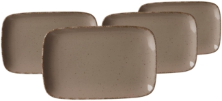 Ritzenhoff & Breker Casa Platte 24 x 15,5 cm 4er Set grau - DS