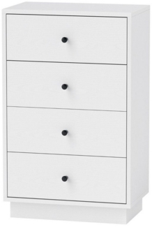 XDeer Sideboard Sideboard mit 4 Schubladen Schrank aus Holzwerkstoff, Aufbewahrungsschrank Kommode für Wohnzimmer 47 x 29 x 75 cm Weiß