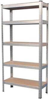 Juergen Westerholt Schwerlastregal, Stahl / MDF silber, 172 x 75 x 30 cm