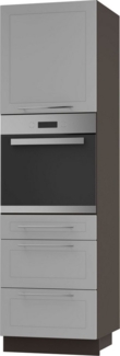 Backofenschrank Kvantum Q-D14/RU/3M Teilauszug 60cm Korpus- & Frontfarbe wählbar