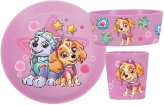 Koziol CONNECT Kindergeschirrset 3-teilig Paw Patrol organic pink - A