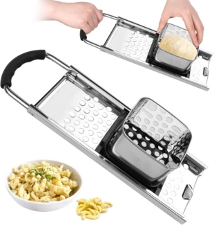 RWEUOQ Spätzlehobel Spätzlehobel Edelstahl, Spätzlepresse mit Teigschlitten, (Knöpflehobel, Edelstahl Spätzlehobel, Reibe, 1-St, Spätzle Set, Spätzlepresse Spätzlesieb, für Selbstgemachte Spätzle), Ideal für Spätzle und Knöpfle, Spülmaschinenfest