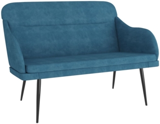 vidaXL Sitzbank Blau 110x76x80 cm Samt 351453