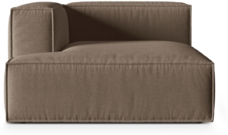 Micadoni Recamiere Nuria 1-Sitzer Links Strukturierter Stoff Cappuccino