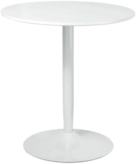 BlingBin Esstisch für 2 Personen Runder Küchentisch Ø70 cm (Esszimmertisch mit Stahlbein, Rutschfester Fußauflage Säulentisch, 1-St, 70 x 70 x 75 cm), moderner Kaffeetisch für Küche, Esszimmer und Wohnzimmer