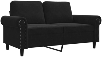 vidaXL 2-Sitzer-Sofa Schwarz 120 cm Samt 359524