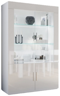 Interdesign24 Glasvitrine Venere (4-Türig, in Weiß Hochglanz) Made in Italy