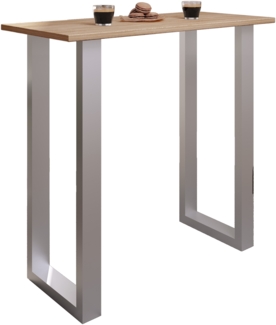 VCM Bartisch Xona 920120 Silber / Sonoma-Eiche H. 102 x B. 110 x T. 50 cm