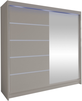 Kleiderschrank Talin III, mit RGB LED Beleuchtung, Farbe: Cashmere