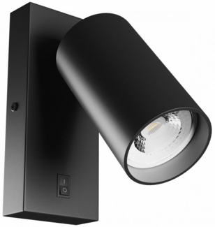 SpectrumLED Außen-Wandleuchte Wandleuchte SQUALLA VARIOSA SWITCH GU10 mit Schalter schwarz max. 10W, mit Schalter, schwenkbar