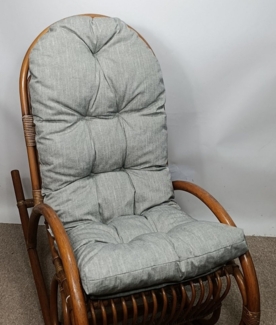 Rattani Polsterauflage Polster, Kissen für Schaukelstuhl, Liegestuhl 125 x 50 x 10 cm, (1 Polster für Schaukelstuhl), Stoff Uni Boheme Anthrazit. Viele weitere Farben lieferbar.