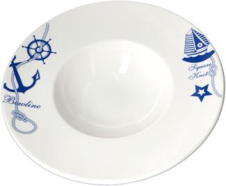 Bonna Navy Pastateller Ø28cm Nudel-Teller Essteller tief Salat Suppe Porzellan