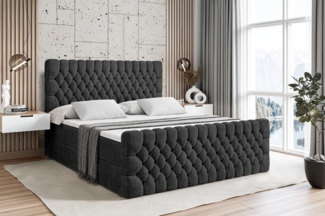 ALTDECOR Boxbett SERENE-Z (Multipocket-Matratze H4, H3 Matratze Bonellfederung, Topper, Kopfteil), Doppelbett mit Fußteil