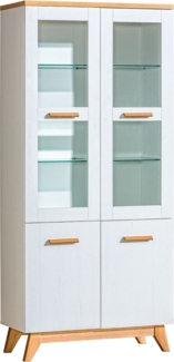 Vitrine Glasvitrine Seven 85 x 40 x 185 cm Nash Eiche Andersen Kiefer