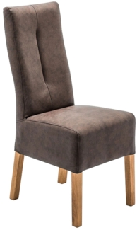 Polsterstuhl Fullerton / Fabius, Echtholz, Stoff, Braun, 44 x 103 x 63 cm