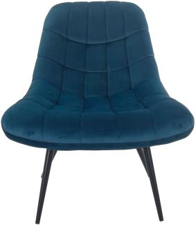 Sessel XXL Samt blau Relaxsessel Polstersessel Ohrensessel Loungesessel