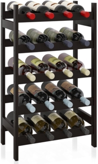 Bambus-Weinregal 20 Flaschen Halter 5-stöckiges Lagerregal Küche Speisekammer