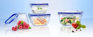 ALPFA Frischhaltedose Frischhaltedosen Set 4tlg. 802320 Gefrierdosen, (Spar-Set, 4er-Set), BPA-frei