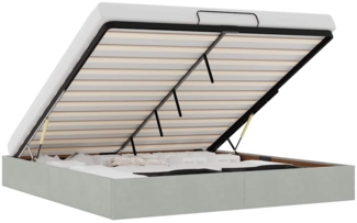 vidaXL Ottoman-Bett ohne Matratze Hellgrau 200x200 cm Samt 3310985